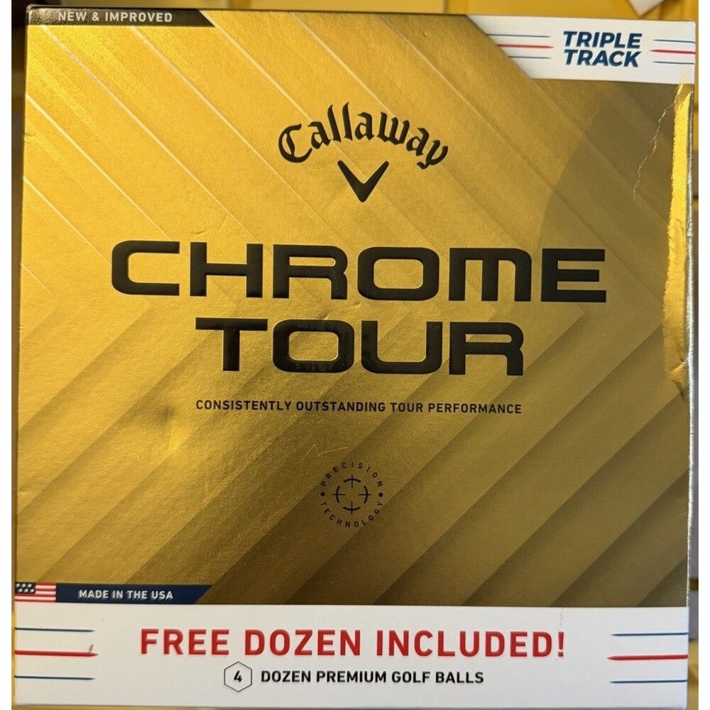 4 DOZEN BRAND NEW IN BOX CALLAWAY CHROME TOUR TRIPLE TRACK GOLF BALLS